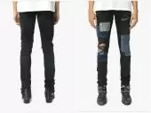 amiri denim jeans skinny-fit distressed stretch art patch black n6030